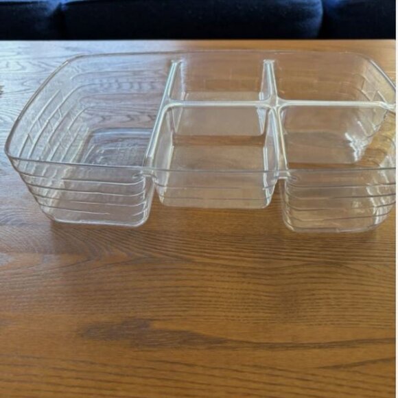 Longaberger Small Gathering Basket w/ Plastic Divider Insert Signed - Picture 3 of 7